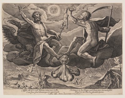 Boreas, fra Vindene av Crispijn van de Passe I