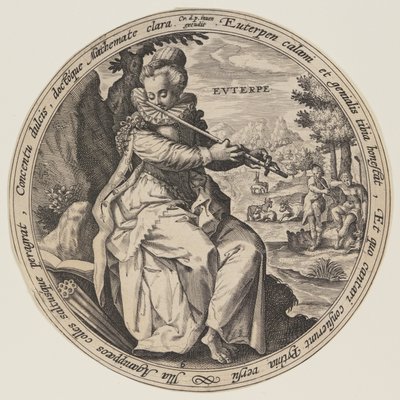 Calliope, fra Musene av Crispijn van de Passe I