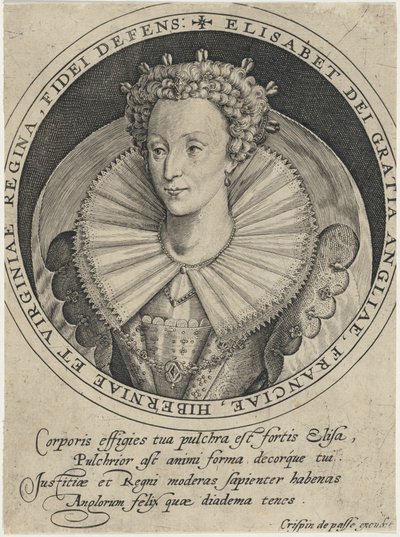 Elizabeth, dronning av England av Crispijn van de Passe I