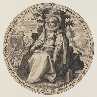 Melpomene, fra Musene av Crispijn van de Passe I