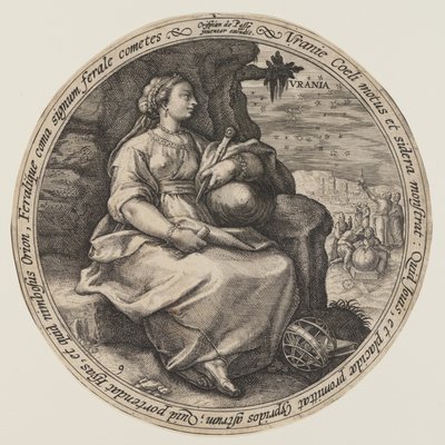 Polymnia, fra Musene av Crispijn van de Passe I