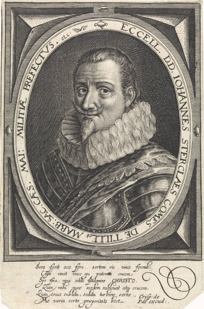 Portrett av Johann Tserclaes, greve av Tilly av Crispijn van de Passe the Elder
