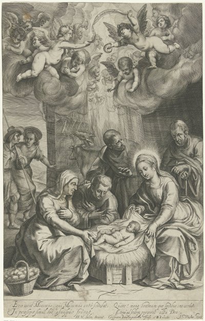 Tilbedelse av hyrdene av Crispijn van den Queborn