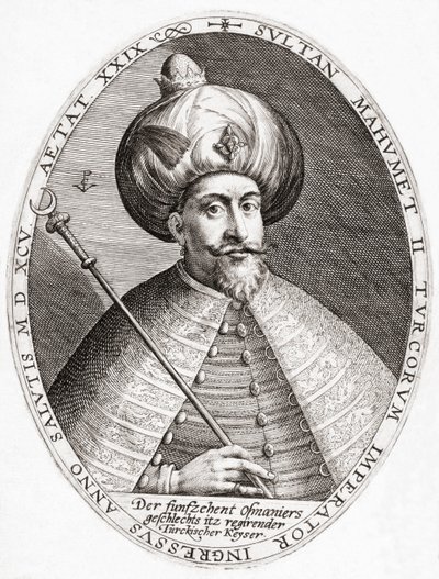 Mehmed III. Sultan, det osmanske riket. Portrett. av Crispin I de (after) Passe