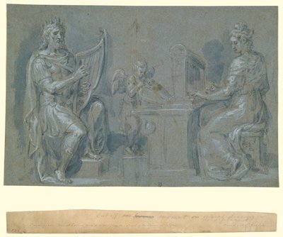 David og Saint Cecilia av Crispin van den Broeck