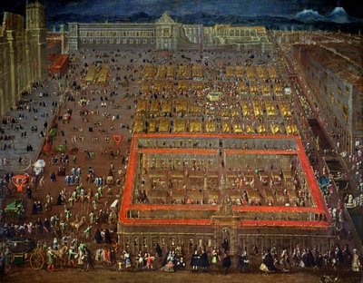 Central Square of Mexico City, 1695 av Cristobal de Villalpando