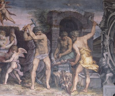 The Forge of Vulcan, 1555 av Cristofano Gherardi