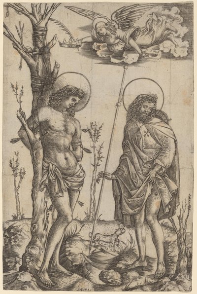 Saint Sebastian og Saint Roch av Cristofano Robetta