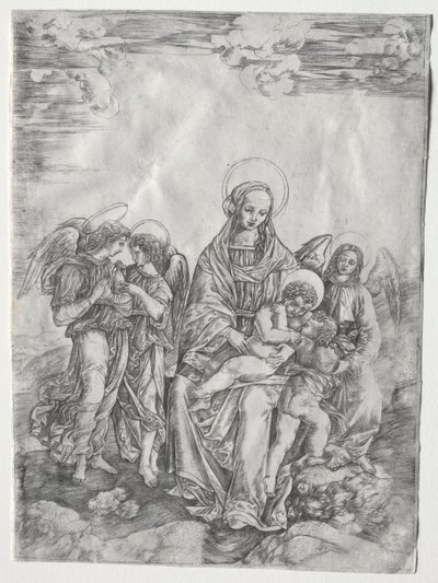 Jomfru og barn med spedbarnet St. John av Cristofano Robetta