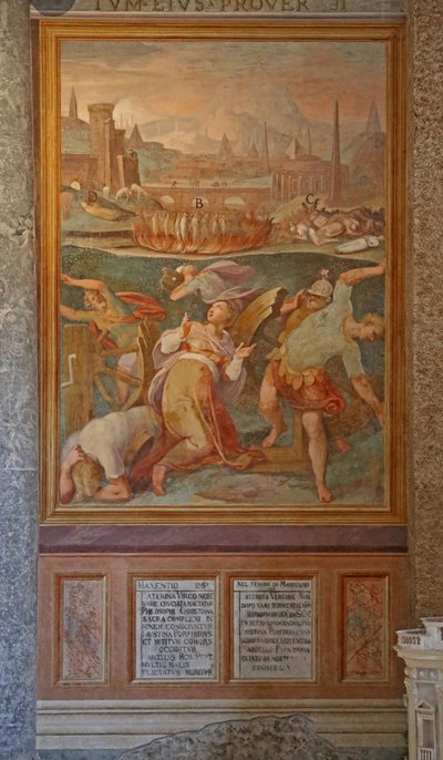 St Catherine knuser hjulet av Cristoforo and Tempesta, Antonio Roncalli