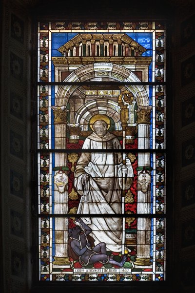 Saint Bernard (farget glass) av Cristoforo de Mottis