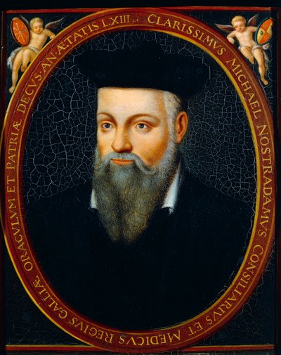 Portrett av Michel de Notre Dame kalt Nostradamus (Saint-Remy-de-Provence av César de Nostredame