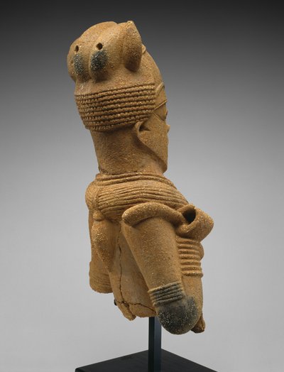 Hodet og overkroppen til en kvinnelig figur, Jos Plateau-regionen, Nigeria, 500 f.Kr.-200 e.Kr. (lertøy) av Culture Nok