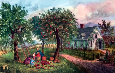 American Homestead i høst, 1869 av Currier and Ives