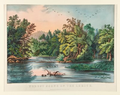 Skogscene på Lehigh av Currier and Ives