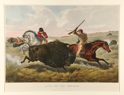 Life on the Prairie: The Buffalo Hunt av Currier and Ives