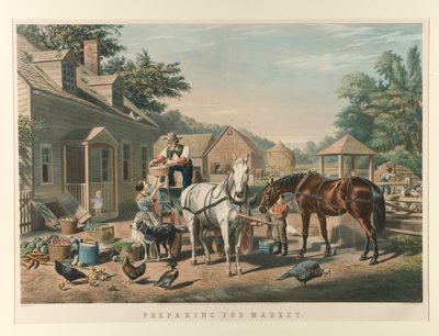 Forbereder til markedet av Currier and Ives