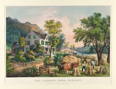 The Farmers Home - Harvest av Currier and Ives