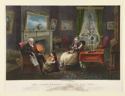 Livets fire årstider. - Høy alder av Currier and Ives