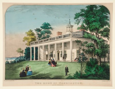 Hjemmet til Washington/ Mount Vernon, VA av Currier and Ives
