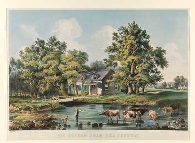 Returen fra beitet av Currier and Ives