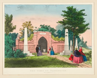 The Tomb of Washington/ Mount Vernin, VA av Currier and Ives