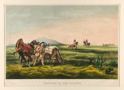 Fangstmenn på prærien / fred eller krig? av Currier and Ives
