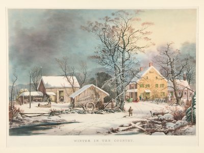 Vinter på landet./ En kald morgen av Currier and Ives