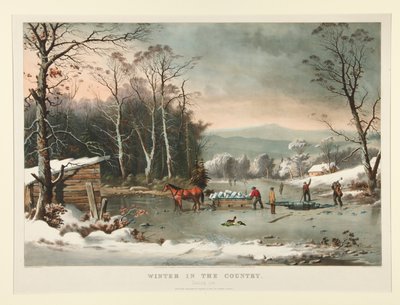 Vinter på landet. /Får is av Currier and Ives