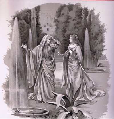 Juliet. Nei nei! Men alt dette visste jeg. , illustrasjon fra Romeo og Julie, av Curtazzo Curtazzo