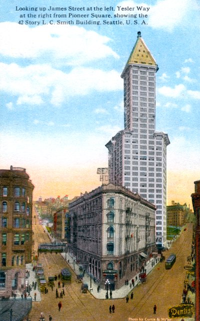 L.C. Smith Tower, Seattle, U.S.A., ca 1910-tallet. av Curtis and Miller