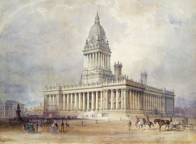 Design for Leeds rådhus av Cuthbert Brodrick