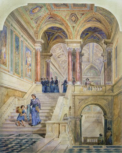 Design for trappen til Leeds rådhus, 1853-58 av Cuthbert Brodrick