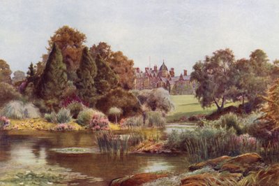 The Lake in the West Garden, Sandringham (farge litho) av Cyril Ward