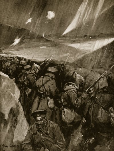 Bulgarere som beleiret Adrianopel, 1912-13 av Cyrus Cuneo