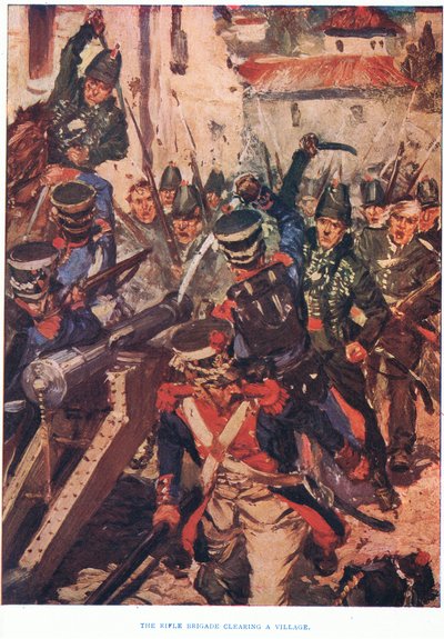 Rifle Brigade rydder en landsby, 1915 av Cyrus Cuneo