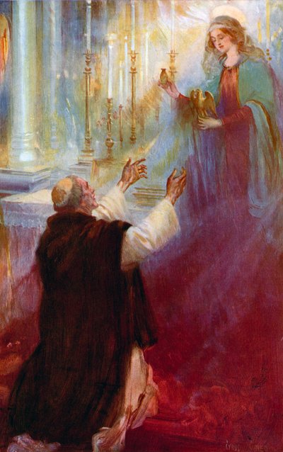 Legenden om Coronation Oil and the Ampulla, The Virgin vises for Thomas A Becket av Cyrus Cuneo