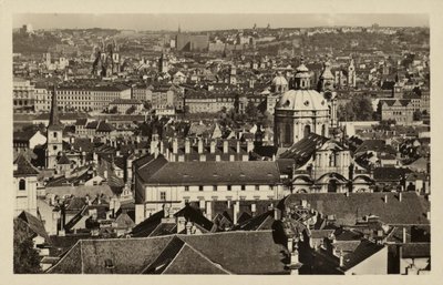 Postkort som viser et generelt syn på Praha av Czech Photographer