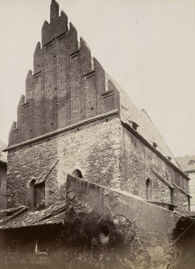 Den gamle nye synagogen, ca. 1875 av Czech Photographer Czech Photographer