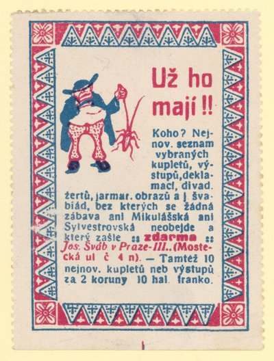 Mann som holder et insekt av Czech School