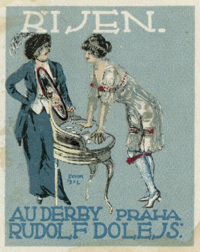 Oktober. Au Derby Rudolf Dole moter, Praha av Czech School
