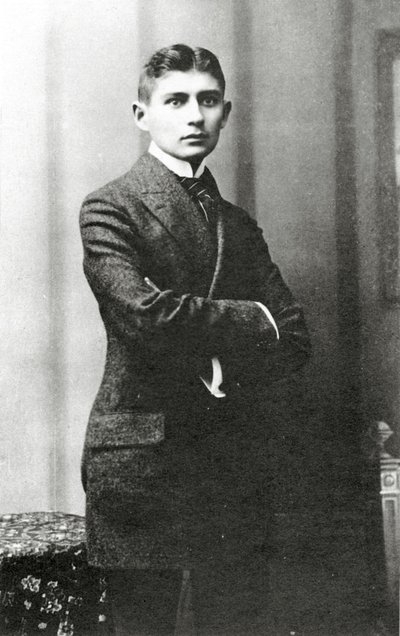 Portrett av Franz Kafka, (1883 - 1924) av Czech School