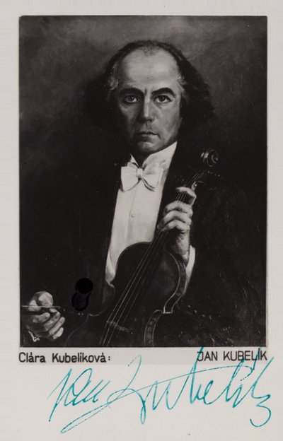 Portrett av Jan Kubelik av Czech School