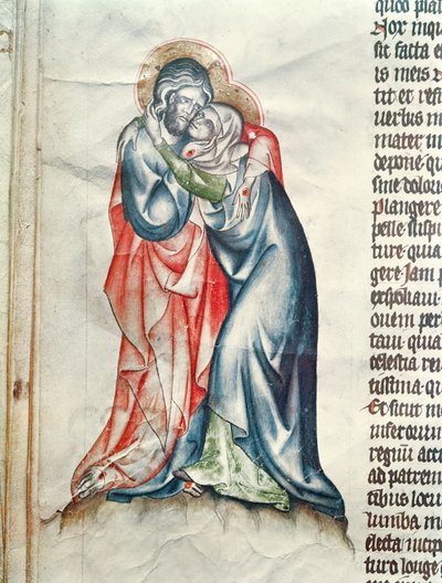 Jomfruen og Kristus, fra lidenskapen til abbedisse Cunegonde av Czech School
