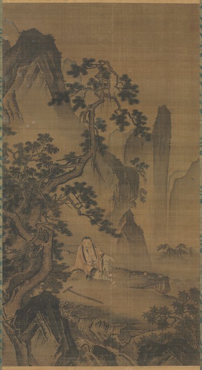 Eremitten Xu Du hviler ved en bekk, 1400-tallet. av Dai Jin