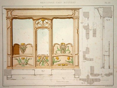 Design for en butikkfront, illustrasjon fra 