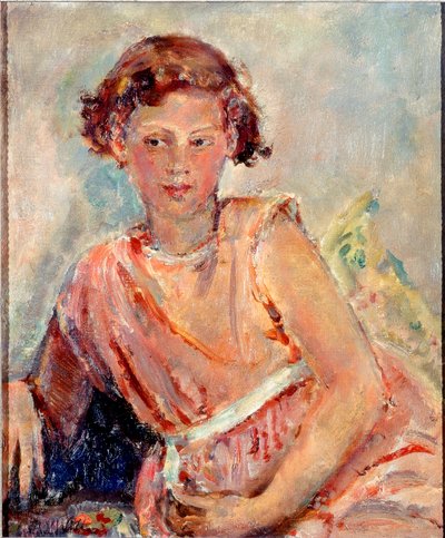 I tankefullt humør (olje på lerret) av Dame Ethel Walker