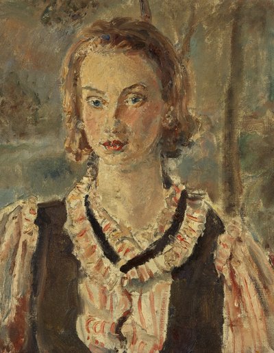 Portrett av en jente (olje på lerret) av Dame Ethel Walker