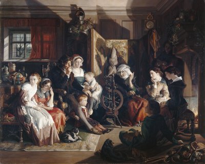 A Winter Night's Tale, ca. 1867 (olje på lerret) av Daniel (1806 70) Maclise