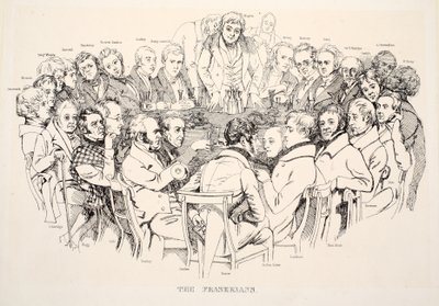 The Fraserians, pub. 1835 (gravering) av Daniel Maclise